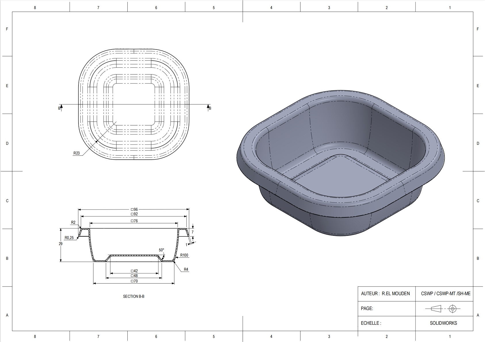 CSWE Solidworks认证练习题023