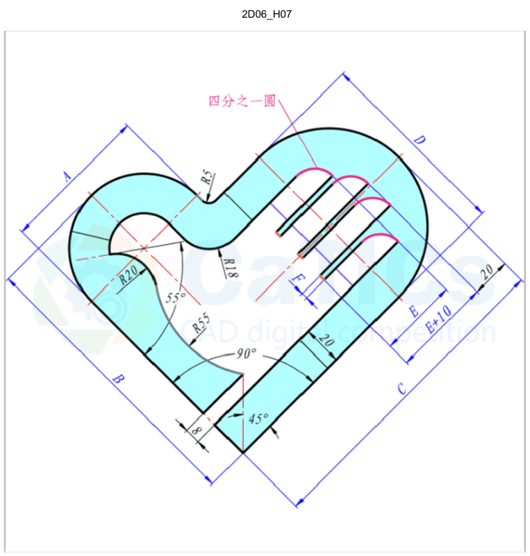 草图练习题 CATICS 2D06-H07