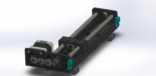 SolidWorks模型分享: 齿轮传动直线滑轨