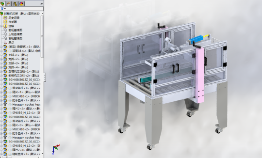 SolidWorks模型分享: 封箱机