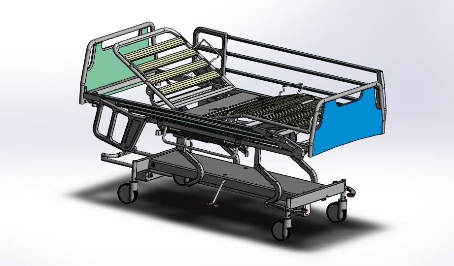 Solidworks模型分享：医疗床，医用床